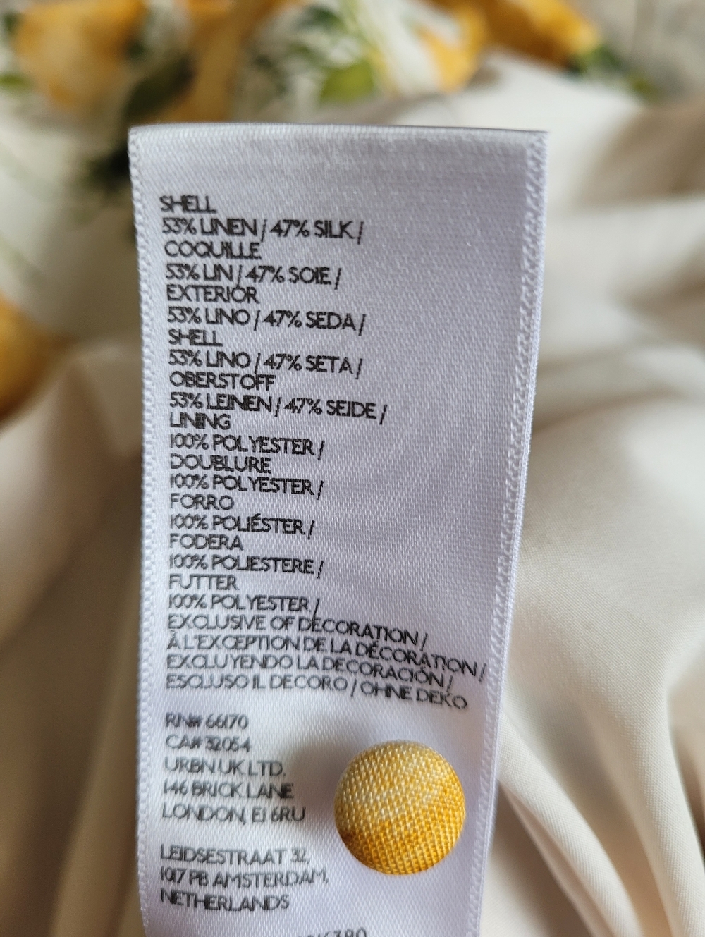 Anthropologie BHLDN Kali Mini Dress. Silk Linen Blend - Picture 8 of 8